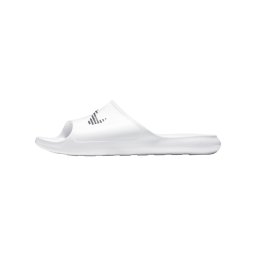 Nike Sportswear Saboți 'Victori One' gri metalic / alb