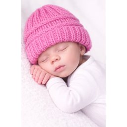 Caciulita roz ciclamen crosetata tip fes pentru bebelusi