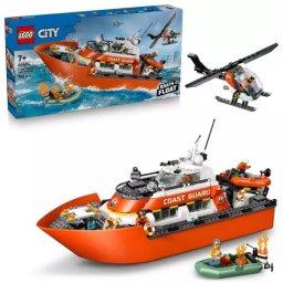 Bărcuța de salvare și elicopterul de la Garda de Coastă LEGO® City 60504