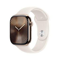 Smartwatch Watch Series 10 GPS + Cellular 46 mm Gold Titanium Case with Starlight Sport Band - M/L