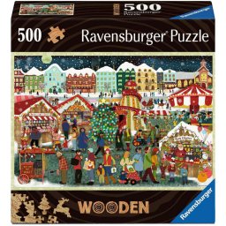 Ravensburger Wooden Puzzle - Christmas Market 500 pieces