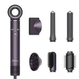 Uscator de par 7 in 1, Multistyler STARCREST SHD-7-1PP, 1300 W, 3 trepte de viteza, 3 trepte de temperatura, mov