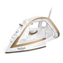 Fier de călcat TEFAL Puregliss FV8042E0, 2900 W, 270 g/min, 270 ml, călcare verticală, sistem anti-picurare, alb/dorat