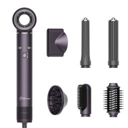 Uscator de par 7 in 1, Multistyler STARCREST SHD-7-1PP, 1300 W, 3 trepte de viteza, 3 trepte de temperatura, mov