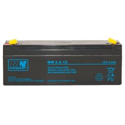 MPL MW POWER MW 2.2-12 UPS battery Lead-acid accumulator AGM Maintenance-free 12 V 2,2 Ah Black