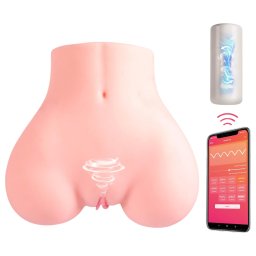 Vibeconnect - masturbator inteligent tip torzo - piele naturală