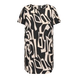 ONLY Carmakoma Rochie 'Carlux' crem / negru