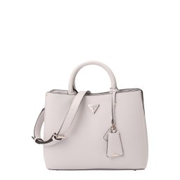 GUESS Poșete 'MERIDIAN II GIRLFRIEND SATCHEL' fildeş / auriu