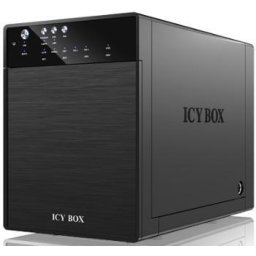 HDD Rack IcyBox 4x3,5'' SATA pentru USB 3.0, eSATA, JBOD, negru