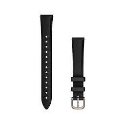 Lily 2 Bands (14 mm), Black leather, cream gold hardware