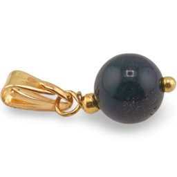 Pandantiv Agat indian sfera 8mm cu metal auriu