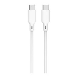 Cablu USB-C, USB-C, PD60W, 1 m, Alb, Well