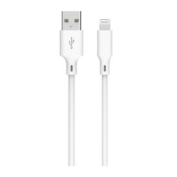 Cablu USB 2.0 A Tata, Lightning, 2 m, Alb, Well
