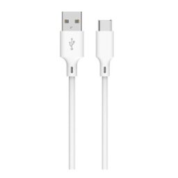 Cablu USB 2.0 A Tata, USB-C, 2 m, Alb, Well