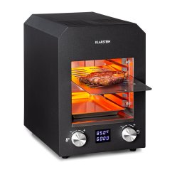 Klarstein Hannibal, gratar pentru temperaturi inalte, 2200 W, 850 °C, pentru interior, otel inoxidabil, negru (POV6-Hannibal-BL)