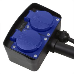PRELUNGITOR LOGILINK, Schuko x 2, conectare prin Schuko (T), cablu 2 m, 16 A, fara protectie, exterior, negru, LPS214 (timbru verde 0.18 lei)