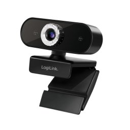 CAMERA WEB LOGILINK senzor. 1080p Full-HD cu rezolutie video 1920x1080; inclinare 30grade, rotatie 180grade, microfon, cablu 1.45m, UA0371 (timbru verde 0.18 lei)