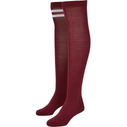 Urban Classics Ciorapi trei sferturi roșu burgundy / roşu închis / alb