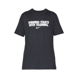 NIKE Tricou funcțional 'WINNING' negru / alb
