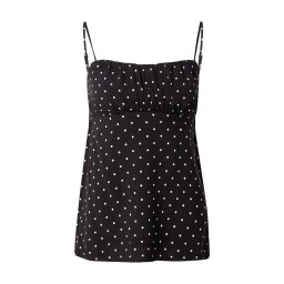 HOLLISTER Top negru / alb
