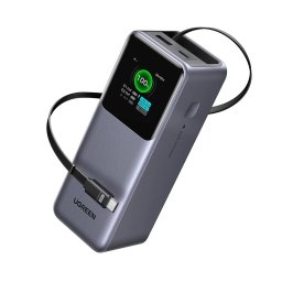 Baterie externa PB726 cu Display Digital, 20000mAh, USB, 2x Type-C, 165W, 20000mAh Grey