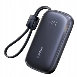 Baterie externa EnerFill FC21 Qpow 3 Ultra, Cablu Detasabil, 20000mAh, 22.5W, Digital Display, USB, USB-C Cosmic Black