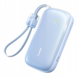 Baterie externa EnerFill FC21 Qpow 3 Ultra, Cablu Detasabil, 20000mAh, 22.5W, Digital Display, USB, USB-C Galaxy Blue