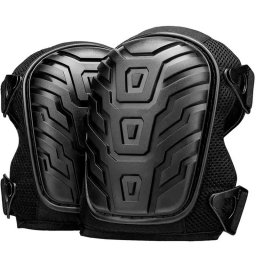 Set 2 genunchiere cu gel de protectie 21x20cm, Gonga® Negru