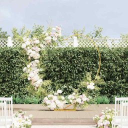Arc de nunta Auriu 195 x 35 x 211 cm Otel GartenMobel Dekor