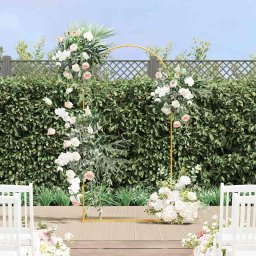 Arc de nunta Auriu 100 x 39 x 200 cm Otel GartenMobel Dekor