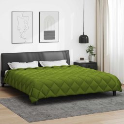 Pilota de iarna verde 240x260 cm din microfibra matlasata