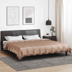 Pilota de vara Auriu 220 x 200 cm Satin si Microfibra GartenMobel Dekor