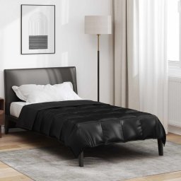 Pilota de vara Negru 200 x 135 cm Satin si Microfibra GartenMobel Dekor