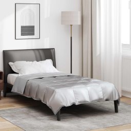 Pilota de vara Argintiu 200 x 155 cm Satin si Microfibra GartenMobel Dekor