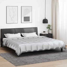 Pilota de vara Argintiu 200 x 200 cm Satin si Microfibra GartenMobel Dekor