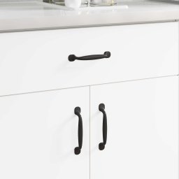Maner Mobilier 250 pcs Negru 130 x 19,4 x 22,3 mm Aluminiu GartenMobel Dekor