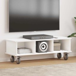 Support TV Alb 100 x 35 x 35 cm Lemn compozit GartenMobel Dekor