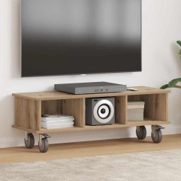 Support TV Stejar Artizanal 100 x 35 x 35 cm Lemn compozit GartenMobel Dekor