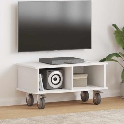 Support TV Alb 68,5 x 35 x 35 cm Lemn compozit GartenMobel Dekor