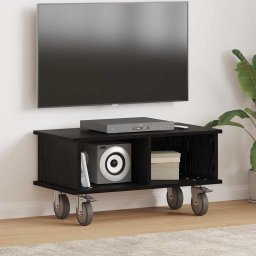 Support TV Stejar Negru 68,5 x 35 x 35 cm Lemn compozit GartenMobel Dekor