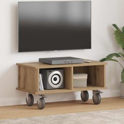 Support TV Stejar Artizanal 68,5 x 35 x 35 cm Lemn compozit GartenMobel Dekor