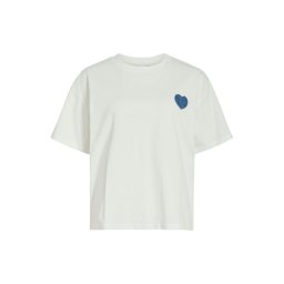 VILA Tricou 'VIMonie' albastru denim / alb