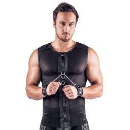 Svenjoyment Sleeveless Net Shirt with Handcuffs 2161990 Black L