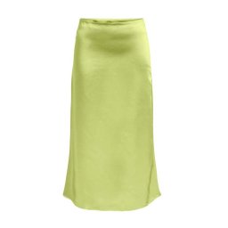 ONLY Fusta Onlmayra Hw Long Satin Aop Skirt Wvn 15255393 13-0532 TCX celery green