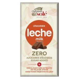 Ciocolata cu Lapte, 39% Cacao, cu Stevie, 100 g, Chocolates Sole