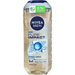 Set 3 x Gel de Dus Nivea Men Pure Impact, pentru Barbati, 250 ml