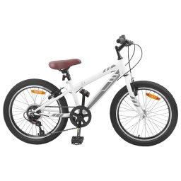 Bicicleta Montana 24 Inci 6-Speed pentru 8-12 ani Alb GartenMobel Dekor