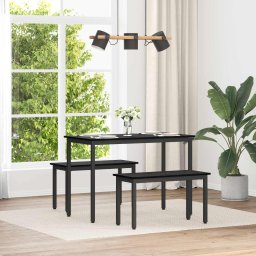 banca Stejar Negru 80 x 35 x 45 cm Lemn compozit GartenMobel Dekor