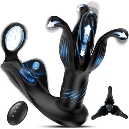 SuperLove Ultimate Anal Extender Prostate & Testicles Massager with Remote Black