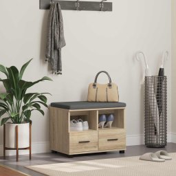 Banca pentru hol cu perna Stejar Sonoma 60 x 38 x 46 cm GartenMobel Dekor